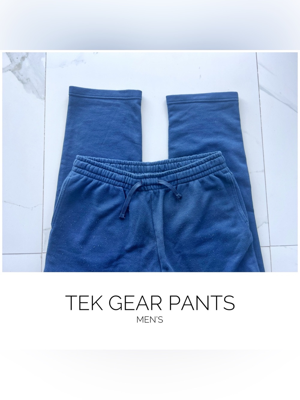Tek Gear mens pants size Medium blue fleece